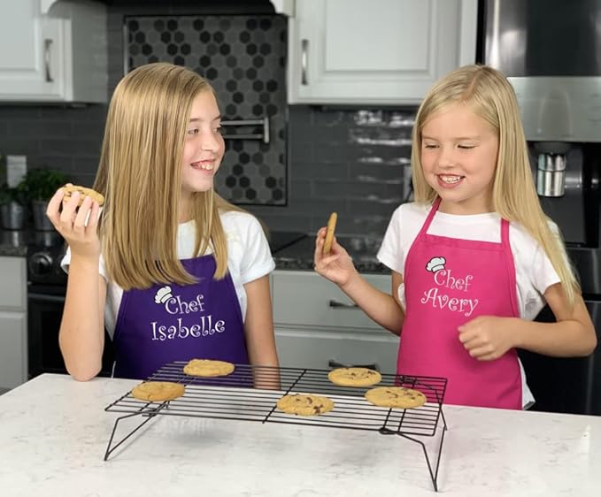 Personalized Kids Apron | Kid or Toddler Apron Sizes | Choice of Color and Thread