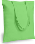 TOPDesign 12-Pack Economical 16"x15" Baby Green Cotton Tote Bags, Lightweight Medium Reusable Grocery Shopping Cloth Bags, Suitable for DIY, Advertising, Promotion, Gift, Activity