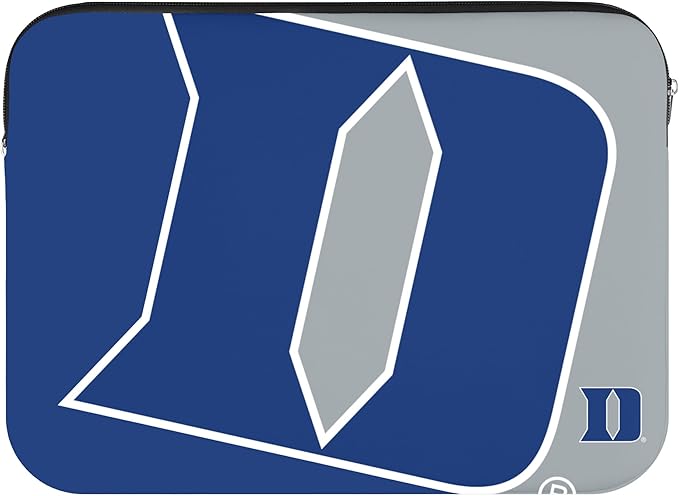FOCO NCAA Official 15" Inch Colorblock Primary Logo Zipper Laptop Computer Sleeve Case Bag (Duke Blue Devils)