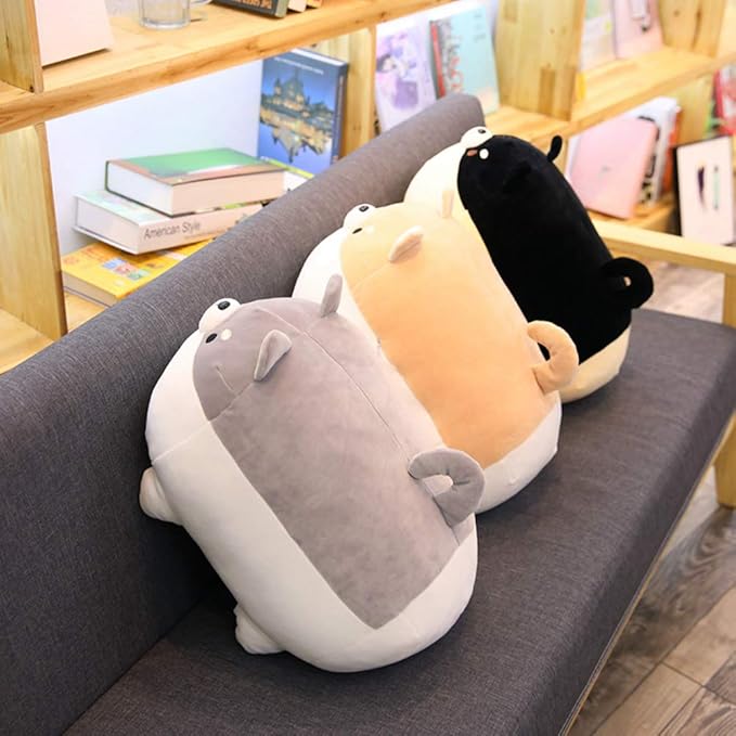 Sofipal Shiba Inu Dog Plush Pillow - Corgi Shiba Inu Stuffed Animal Toy - Soft Plushie Hugging Pillow Toy Gifts for Valentine, Christmas (Brown, 19.6 inch)