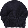 HOPESHINE Microfiber Hair Towel Cap for Women Wet Short or Long Curly Hair Super Absorbent Quick Dry Turbans Anti Frizz Great Gift for Women and Girls (Black, 1)