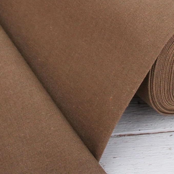 Threadart Linen Fabric by The Yard - Premium Cotton Linen Fabric for Embroidery, Cross Stitch, Apparel, Canvas, Home Décor- 55" Width - Pepper