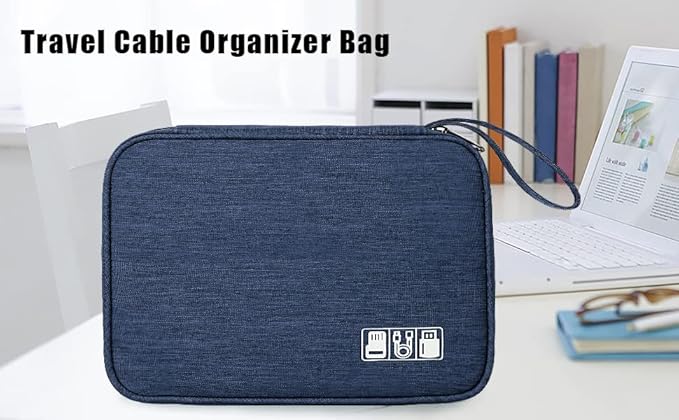 XINGXINRONG Electronic Organizer Travel Universal Cable Organizer Electronics Accessories Bag for Cable, Charger, Phone, USB, SD Card,1Pack