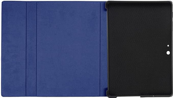 NANRUIL for Microsoft Surface Pro X and Pro X Plus 13 inch Case 2019/2020/2021/2024 Genuine Leather Cover Protective Shell Compatible with Type Cover Keyboard and Pencil Holder.Blue