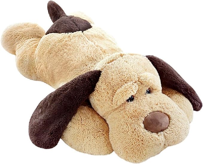MorisMos Giant Dog Stuffed Animals, 31inch Large Dog Plush, Fluffy Soft Big Puppy Pillow Birthday Gift for Kids, Girls, Boys, Brown