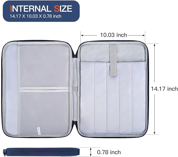 Protective Laptop Sleeve Bag for MacBook Pro 14 inch with M5 M4 M3 M2 M1 Chips Pro Max A3434 A3112 A3401 A3185 A2992 A2918 A2779 A2442 2024-2021, Apple MacBook Carrying Case with Accessory Pocket-Blue