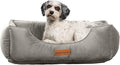 Modern Threads Luxury Dog Bed - Comfortable Tufted Velvet Cushion for Small to Large Dogs - Machine Washable - Durable & Cute Sleep Space for Pets - Pamper Your Pet with Cozy Beds - Light Grey
