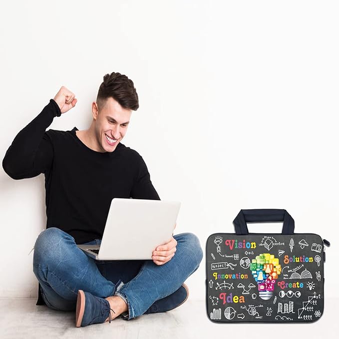 AMARY Laptop Sleeves 11.6" 12" Laptop Handle Bag Neoprene Notebook Carrying Pouch Chromebook Sleeves case Ultrabook Case Tablet Cover (Idea)
