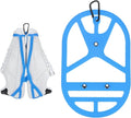 TIXIPEM Shoe Holster for Backpack [1SET] - Elastic Silicone Footwear Holder with Clip Use for Travel & Outdoors & Sports - [Sapphire Blue-XL] Hang Extra Shoes Cleats Boots
