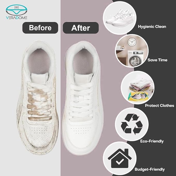Veradome Laundry Shoe Bag | Shoe Washing Machine Bag | Reusable Laundry Shoe Bag for Washer And Dryer For All Shoe Types And Sizes (2)
