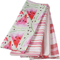 ACCENTHOME Kitchen Towels Set of 4 Super Absorbent Durable Towels Perfect for Kitchen Mess & Drying Dishes 20x28 inch Watermelon Red-Pink