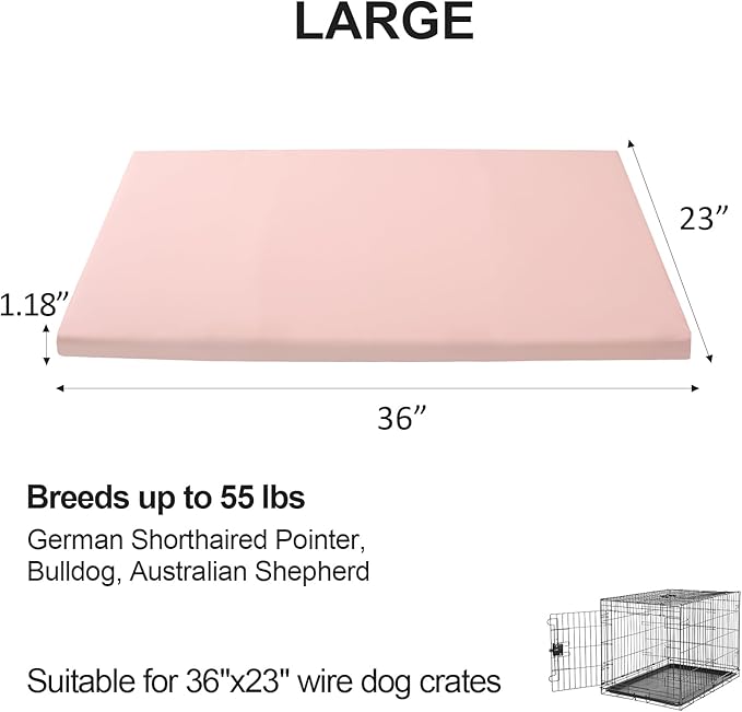Liliowons Dog Mat,23"x 36"Dogs Crate Pad,Indoor Non-Slip & Waterproof Dog Mat,Easy Wipe Clean in Seconds，Sleeping for Floor，Car,Sofa,Crate
