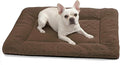 ZENGAOOU Dog Crate Pad Washable, Plush Anti-Slip Crate Mat for Medium Dogs, Cushioned Kennel Pad for Metal Dog Kennels, 30 x 20 Inch, Brown