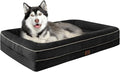 TaiBest Waterproof Memory Foam Dog Beds for Extra Large Dogs Non-Slip Orthopedic Dog Beds Washable Couch Pet Bed with Removable Cover (Black, X-Large)
