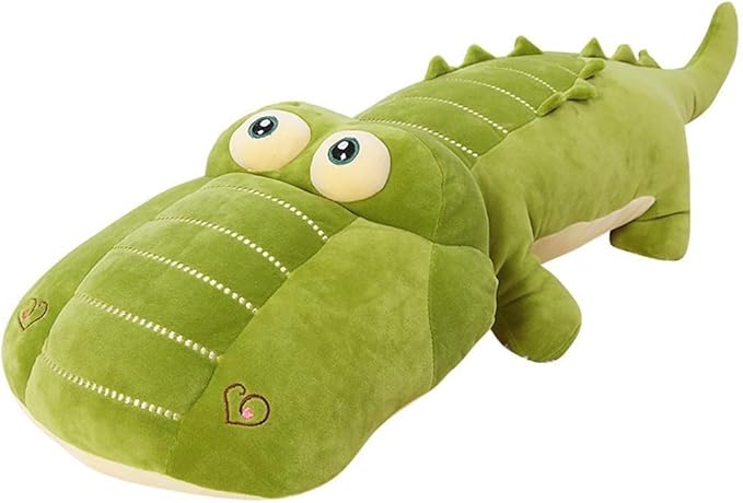 VSFNDB Crocodile Plush Toy Stuffed Animal 26 Inch Green Large Giant Alligator Animal Stuffed Plushies Super Soft Cute Cuddly Pillow Cushion Stuff Dolls Xmas Gift for Children Kid Boys Girls, 26Inches
