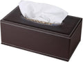 High-end Fashion Pu Leather Tissue Box Holder Business Black,Rectangular Tissue Box Cover,Napkin Holder Drawer Paper Dispenser,Home Office car Tissue Holder with Magnetic Bottom (Brown)