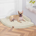 MEKIY Large Orthopedic Dog Bed with Sides Big Dog Beds with Removable Washable Cover Non-Slip Waterproof Pet Bed for Medium Large Dogs - Beige L