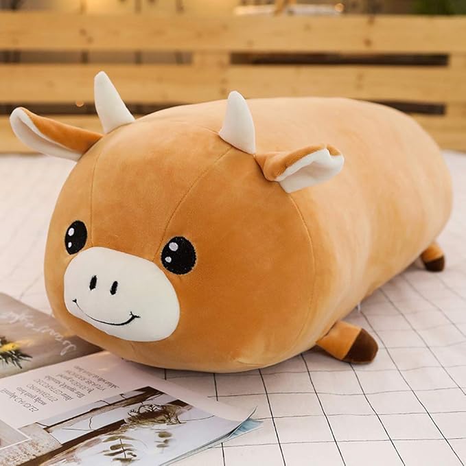 sofipal Cow Plush Hugging Pillow, Cow Plushie Stuffed Animal Toy Cute Plush Animal Pillow Gifts for Kids Birthday,Christmas,Valentine 23.6"