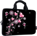iColor 14 15 15.4 15.6 inch Laptop Bag Case Handle chromebook case Sleeve Computer Protect Case Pouch Holder Notebook Sleeve Neoprene Chromebook Cover Soft Carring Travel Case Pink Heart ICB-19