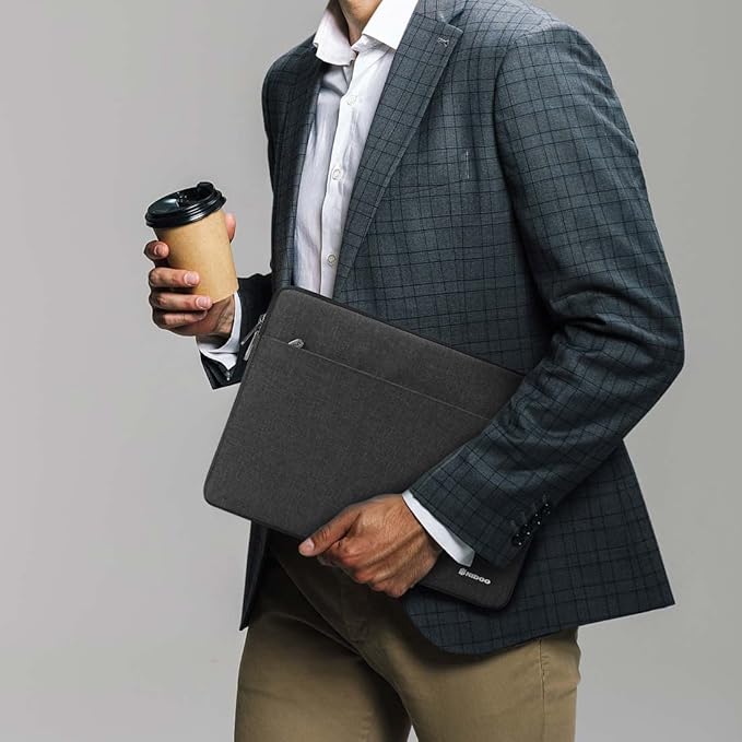 NIDOO 15.6" Laptop Sleeve & Accessory Bag for 15.6" Lenovo, HP, Acer, ThinkPad Laptops - Dark Grey