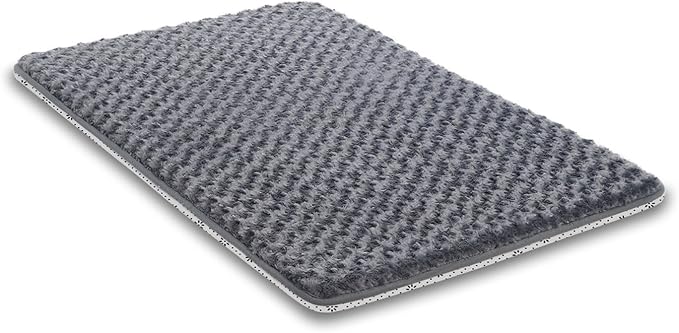 XL Dog Bed for Crate High Resilience Foam Crate Pad Mat for Large Dogs Washable Anti-Slip,41" x 27",Dark Gray