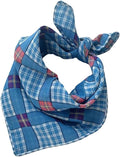 Pemilosci Double Layers Two Tones Dog Cotton Square Bandana Bibs Scarf Kerchief for Small Medium Dogs Boy or Girl - DCB23 B&W