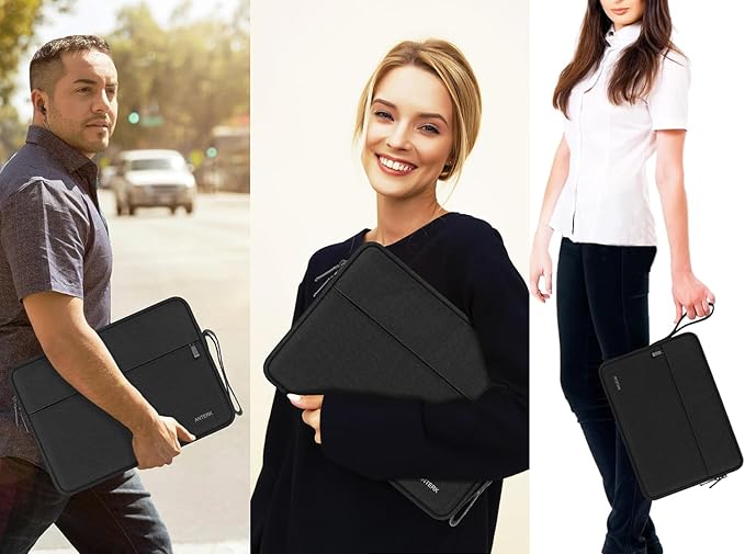 Laptop Sleeve 14 Inch, Water Resistant Traveling Computer Cover with Handle, Shockproof Protective Carrying Laptop Case Compatible for 14 Inch MacBook Air/Pro, HP, Dell, Asus, Lenovo, Black