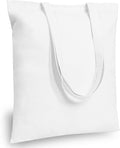TOPDesign 24-Pack Economical 16"x15" White Cotton Tote Bag, Lightweight Medium Reusable Grocery Shopping Cloth Bags, Suitable for DIY, Advertising, Promotion, Gift, Activity