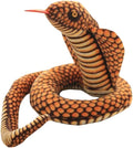 VSFNDB Stuffed Cobra Snake Animal Plush Toy 44 Inches Realistic Long Qamra The Queen Cobra Animal Stuffed Plushies Naja Nivea Cape Cobra Python Stuff Dolls Gift for Children Kids Boys Girls, 44Inches