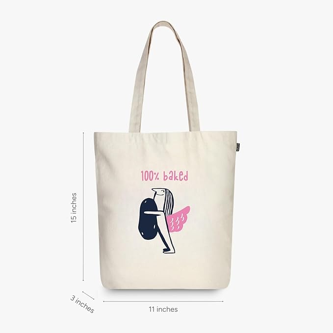 Ecoright Tote Bag for Women with Zipper, Small Tote Bag, Canvas Bag, Reusable Cotton Bag for Beach, Grocery, School & Work