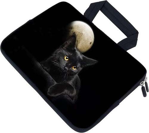 AMARY 11.6" 12" inch Laptop Handle Bag Neoprene Notebook Carrying Pouch Chromebook Sleeve Ultrabook Case Tablet Cover Fit Apple MacBook Air HP DELL Lenovo Asus Samsung(Cat)