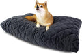 Washable Orthopedic Dog Bed - Plush Quilted Pet Bed with Removable Cover for Small Sized Dogs, Joint Pain Relief, Made in USA (Dark Gray, 30x25x4 Inch)