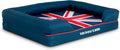 The Dog's Bed Replacement Outer Cover for The Dog's Bed Orthopedic Memory Foam Dog Bed. Washable Oxford Fabric, Medium (Blue with Red Piping UK Flag Embroidery & Centre Flag) Veterinary Approved