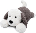 MorisMos 24inch 4Lbs Weighted Microwavable Stuffed Animal, Large Weighted Stuffed Dog Plush, Heatable Unscented Dog Throw Pillow