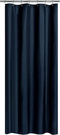 Fabric Shower Curtain or Liner 36 x 72 Inches Bath Stall Size with 2 Bottom Magnets, Hotel Quality, Washable, Water Repellent, Navy