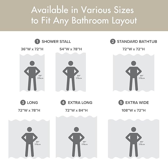 Madison Park Shower Curtain, Waffle Weave, Pieced Design Fabric Shower Curtain with 3M Scotchgard Moisture Management, Premium Spa Quality Modern Shower Curtains for Bathroom, Tall 72"x84" Taupe