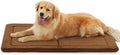MADE 4 PETS Dog Crate Pad Bed for Large Dogs, Washable & Reversible, Anti-Slip Kennel Mat for Cozy Sleeping, Soft Fluffy Dog Bed for Indoor & Outdoor Use, 44"x32", Brown
