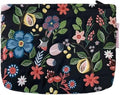 SxoSyo Cosmetic Bags for Women Makeup Bag Large Capacity Purse Travel Toiletry Zipper Storage Pouch Make up Brushes Organizer for Gifts (Flowers, Black)