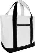 DALIX 14" Mini Small Cotton Canvas Party Favor Wedding Gift Tote Bag in Black