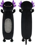 Dalmao 22inch Black Axolotl Stuffed Animal, Soft Long Pillow Doll Cute Axolotl Plush Body Pillow Plushies Toy Gift for Kids, Boys Birthday, Halloween, Christmas