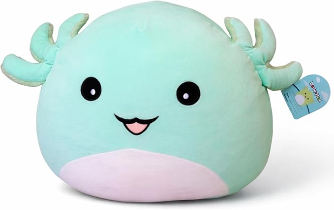 WORLD OF PLUSH 29-Inch Jumbo Axolotl Plush – Giant Stuffed Animal Toy for Kids & Adults – Soft Kawaii Squishy Plushie Pillow – Cute Axolotl Gift for Girls, Boys, Bedroom Decor