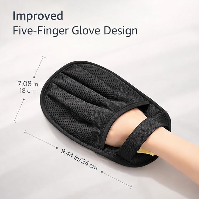 Pet Hair Removal Glove for Cats & Dogs, Upgraded Five-Finger Electrostatic Pet Hair Gloves, Reusable Magic Brush Pet Hair Remover Tool for Laundry, Couch, Carpet, Car Seat