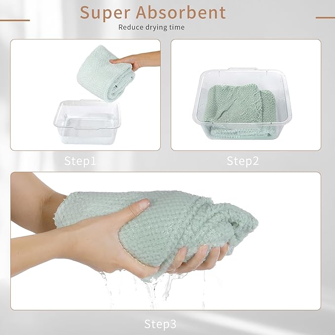 Laojbaba Microfiber Hair Towel Quick Dry Hair Towel Hair Drying Towels Suitable for All Kinds of Hair Ultra Absorbent Long and Thick Hair 20X40inch Grey (1pcs)