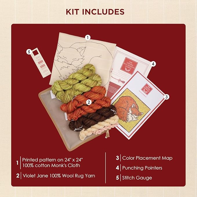 The Oxford Company Punch Needle Kit (Fox)