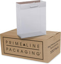 Prime Line Packaging Frosted White Gift Bags, Reusable Shopping Bags with Rope Handles for Retail, Merchandise, Small Business, Boutiques, Bulk, 8x4x10, 100 Pack