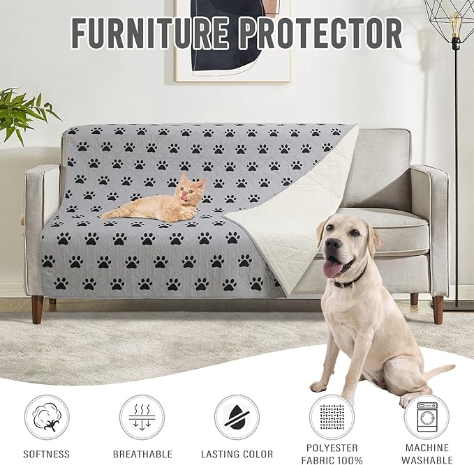 SPXTEX Dog Bed Cover Dog Crate Pads Dog Pee Pads Washable Dog Pads, Non Slip Puppy Pee Pads for Large Dogs, Waterproof Pet Pee Pad, Dog Whelping Training Pads for Dogs, 1 Piece, 82"x86"