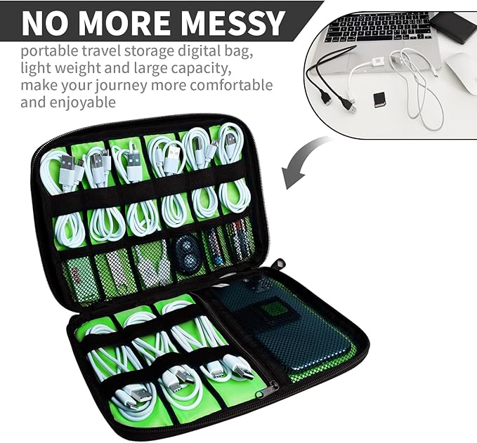 Lcsmaokin Electronics Organizer Travel Case,Electronic Accessories Storage Bag,Portable Waterproof Cable Organizer Bag,Travel Cord Organizer Bags for Small Charging Cord Storage,SD Card-Royal Blue