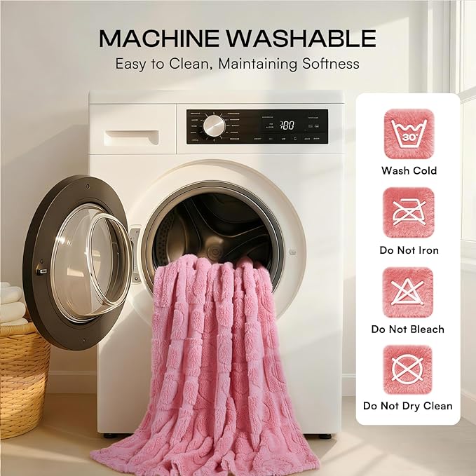 Luciphia 1 Pack 2 Small Dog Blanket Washable Pet Bed Cover Soft Fluffy Puppy Blanket with Premium Fleece 300GSM Cozy Calming Cat Blankets for Indoor Cats Pink 30x20 inch