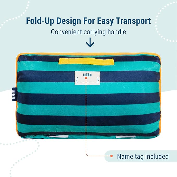 Wildkin Kids Plush Nap Mat – Soft, Cozy, Convenient for Daycare & Preschool