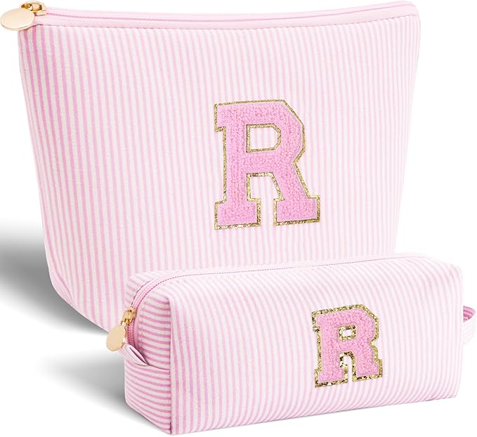 Btffitting Personalized Anniversary Wife's Birthday Gifts,Mothers Day Gifts for Women,Wife Gifts from Husband,Cool Birthday Gifts for Wife,Makeup Bag Set Cosmetic Bag for Teen Girls - Pink,R